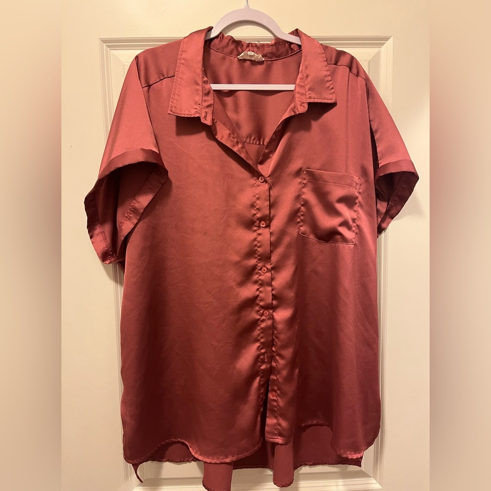 Pink oversized blouse!